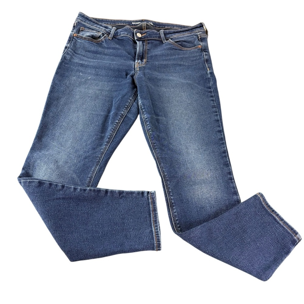 Old Navy Size 14 Rockstar Super Skinny Jeans Jegging Super Soft Knit Denim (402)